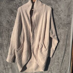Cupcakes & Cashmere Cozy  Teddy Knit Cardigan Size Large Lounge Oat New with tag
